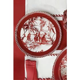 Baci Milano Le Rouge 31 cm Porselen Kek Tabağı