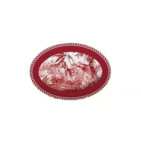 Baci Milano Le Rouge Oval 36x26 cm Porselen Tabak
