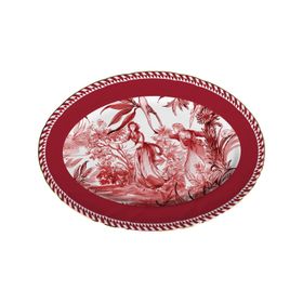 Baci Milano Le Rouge Oval 36x26 cm Porselen Tabak