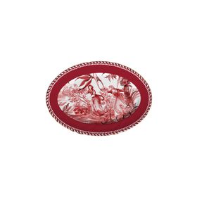 Baci Milano Le Rouge Oval 36x26 cm Porselen Tabak