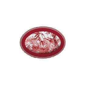 Baci Milano Le Rouge Oval 36x26 cm Porselen Tabak