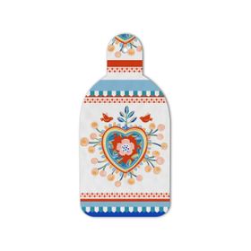 Baci Milano Mamma Mia 16.5x34.5 cm Kalp Desenli Kesme Tahtası