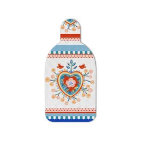 Baci Milano Mamma Mia 16.5x34.5 cm Kalp Desenli Kesme Tahtası