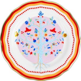 Baci Milano Mamma Mia 16 cm Ağaç Desenli Tatlı Tabağı
