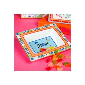 Baci Milano Mamma Mia 19.5x15.5 cm Hope Yazılı Dikdörtgen Tabak