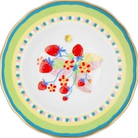 Baci Milano Mamma Mia 22 cm Çilek Desenli Tabak