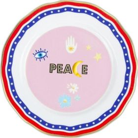 Baci Milano Mamma Mia 22 CM Peace Yazılı Tabak