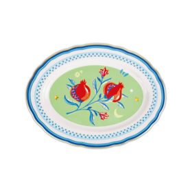 Baci Milano Mamma Mia 34x25 cm Nar Desenli Oval Servis Tabağı