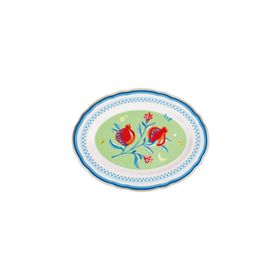 Baci Milano Mamma Mia 34x25 cm Nar Desenli Oval Servis Tabağı