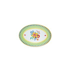 Baci Milano Mamma Mia 50x35 cm Çiçek Desenli Oval Servis Tabağı