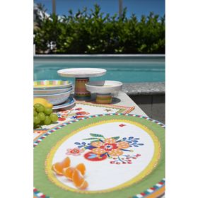 Baci Milano Mamma Mia 50x35 cm Çiçek Desenli Oval Servis Tabağı