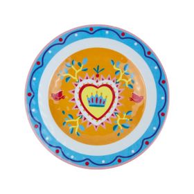 Baci Milano Mamma Mia 6'lı 21,5 CM Kalp Desenli Tabak Seti