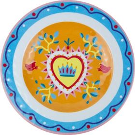 Baci Milano Mamma Mia 6'lı 21,5 CM Kalp Desenli Tabak Seti