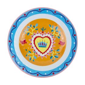 Baci Milano Mamma Mia 6'lı 21,5 CM Kalp Desenli Tabak Seti