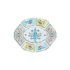 Baci Milano Mamma Mia Ağaç Desenli 7 Parça 50 cm x 60 cm Meze Tabağı