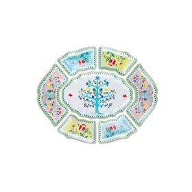Baci Milano Mamma Mia Ağaç Desenli 7 Parça 50 cm x 60 cm Meze Tabağı