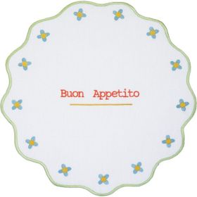 Baci Milano Mamma Mia Buon Appetito İşlemeli 40 cm Yeşil Amerikan Servisi