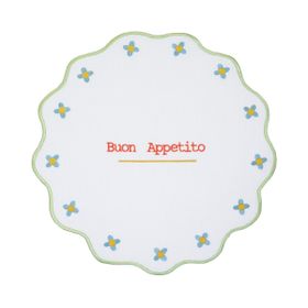 Baci Milano Mamma Mia Buon Appetito İşlemeli 40 cm Yeşil Amerikan Servisi
