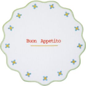Baci Milano Mamma Mia Buon Appetito İşlemeli 40 cm Yeşil Amerikan Servisi