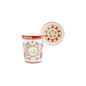 Baci Milano Mamma Mia Jolly Days Yazılı ve Tabaklı Kupa
