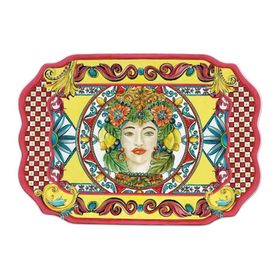 Baci Milano Sicily 47 cm x 33 cm Turuncu Tepsi