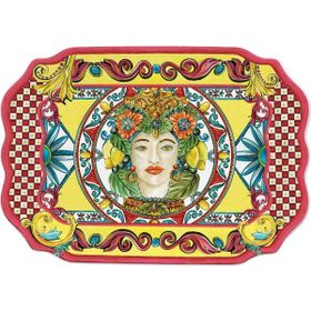 Baci Milano Sicily 47 cm x 33 cm Turuncu Tepsi
