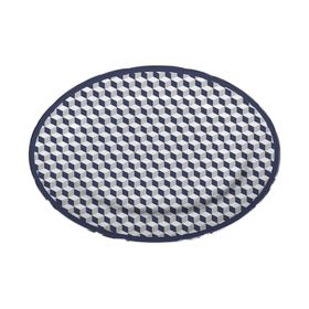 Baci Milano Versailles 26x36 cm Mavi Porselen Oval Servis Tabağı