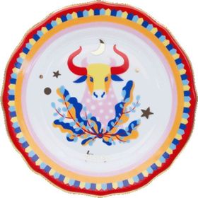 Baci Milano Zodiac Vibe 16 cm Boğa Burcu Pasta Tabağı