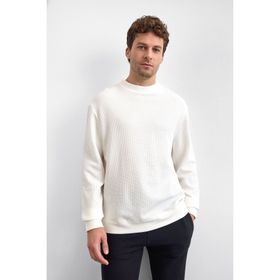 Back&Bond B35W12007 Ekru Oversize Erkek Sweatshirt