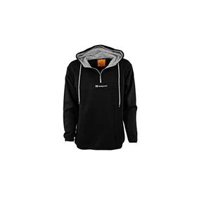Backpacker Kapüşonlu Yarım Fermuarlı Siyah Erkek Sweatshirt
