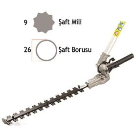 Baco Ø26 mm 9 Diş Motorlu Tirpan Yüksek Lukstrum Çit Bicme Aparatı