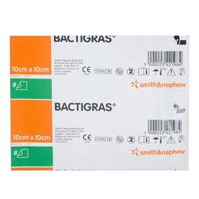 Bactigras 1 Adet 10x10 cm Antiseptik Yara Bakım Örtüsü