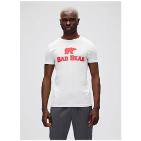 Bad Bear 19.01.07.002 Baskılı Beyaz - Kırmızı Erkek T-Shirt