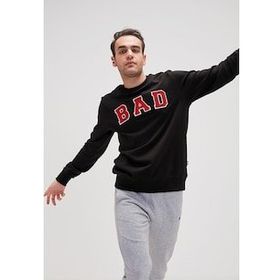 Bad Bear 19.02.12.003-C01 Siyah Convex Crewneck Erkek Sweatshirt
