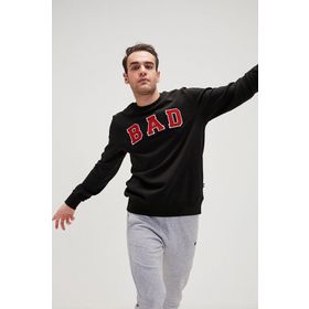 Bad Bear 19.02.12.003-C01 Siyah Convex Crewneck Erkek Sweatshirt