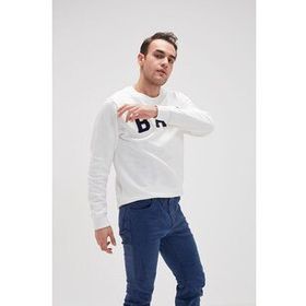 Bad Bear 19.02.12.003-C04 Beyaz Convex Crewneck Erkek Sweatshirt