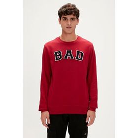 Bad Bear 19.02.12.003-C20 Kırmızı Convex Crewneck Erkek Sweatshirt