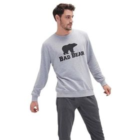 Bad Bear 200212011 Gri Melanj Crewneck Erkek Kazak