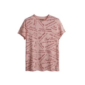 Bad Bear 21.01.07.031 Language Tee Pudra Pembe Erkek T-shirt