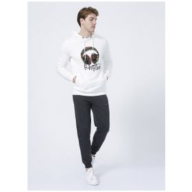 Bad Bear 21.02.14.003_BACKUP SWEATPANT Koyu Gri Baskılı Erkek Eşofman Altı