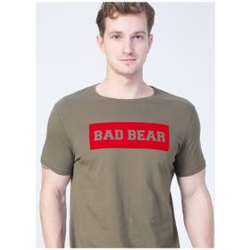 Bad Bear 22.01.07.013_Flog O Yaka Normal Kalıp Baskılı Haki Erkek T-Shirt