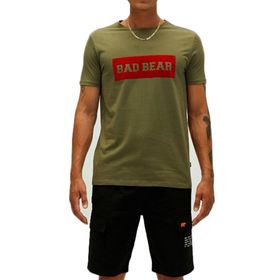 Bad Bear 22.01.07.013_Flog O Yaka Normal Kalıp Baskılı Haki Erkek T-Shirt