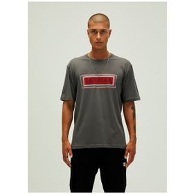 Bad Bear 22.01.07.047 MESH Bisiklet Yaka Baskılı Antrasit Erkek T-Shirt