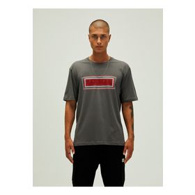 Bad Bear 22.01.07.047 MESH Bisiklet Yaka Baskılı Antrasit Erkek T-Shirt