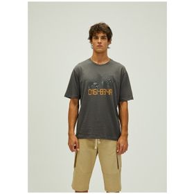 Bad Bear 22.01.07.050 Digibear O Yaka Oversized Baskılı Erkek T-shirt