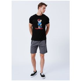 Bad Bear 22.01.18.004 Normal Bel Gri Erkek Sweat Şort