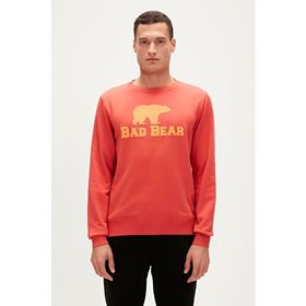 Bad Bear 22.02.12.007-C109 Turuncu Logo Crewneck Erkek Sweatshirt
