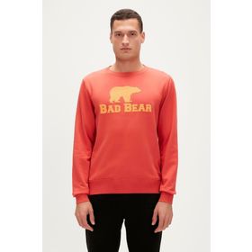 Bad Bear 22.02.12.007-C109 Turuncu Logo Crewneck Erkek Sweatshirt