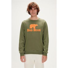 Bad Bear 22.02.12.007 Logo Crewneck Yeşil Erkek Sweatshirt