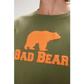 Bad Bear 22.02.12.007 Logo Crewneck Yeşil Erkek Sweatshirt